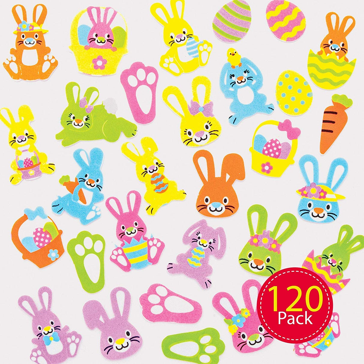 Bunny Foam Stickers (Pack of 120)