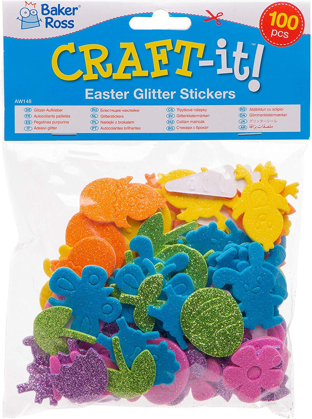 Easter Glitter Stickers (Pack of 100)