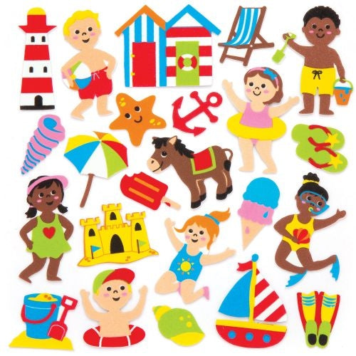 Seaside Foam Stickers (Pack of 120)