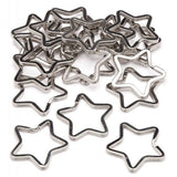 Star Shaped Split Metal Rings(Pk20)