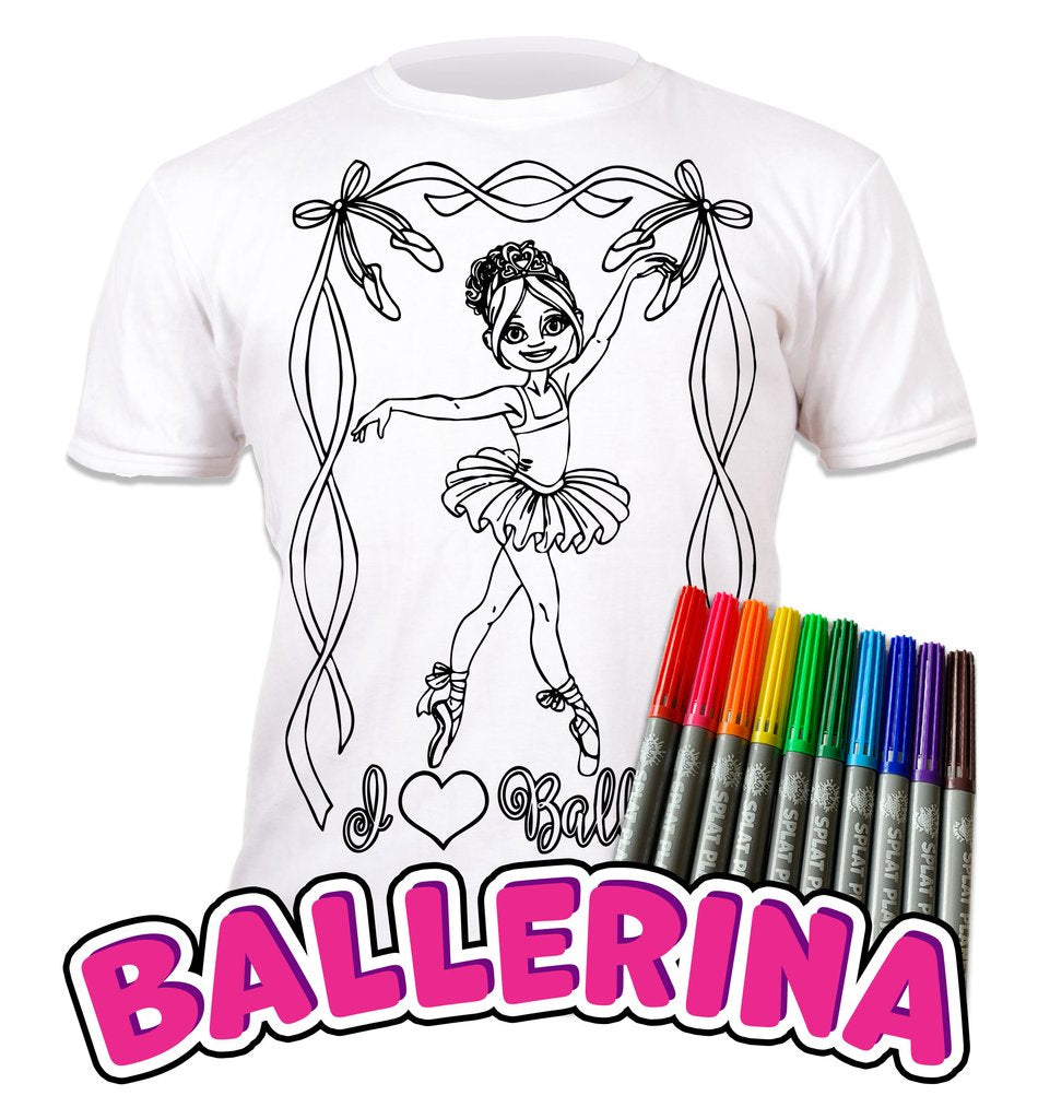 Splat Planet PYO T-Shirt: Ballerina (Size 3-4 Years)