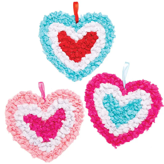 Heart Tissue Paper Decoration Kits (Pack Of 5)