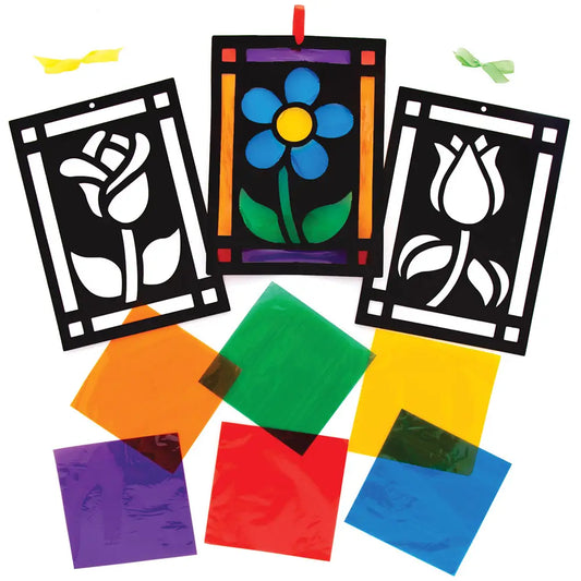 Flower Stained Glass Decoration Kits (Pack of 6)