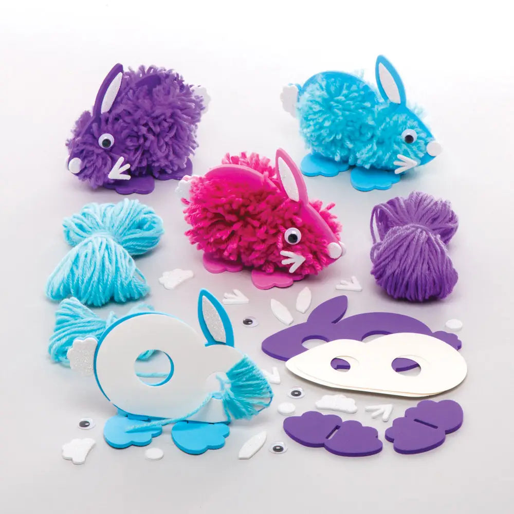 Bunny Pom Pom Kits (Pack of 3)