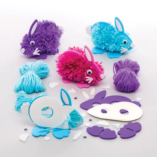 Bunny Pom Pom Kits (Pack of 3)