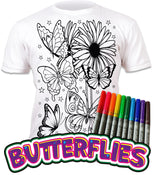 Splat Planet PYO T-Shirt: Butterflies (Size 3-4 Years)