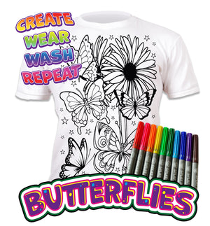 PYO T-Shirt Butterflies age 7-8
