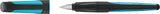 Ergonomic School Fountain Pen - STABILO EASYbuddy - A Nib - Black/Sky Blue