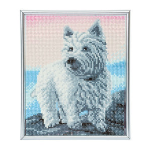 Crystal Art Picture Frame Westie