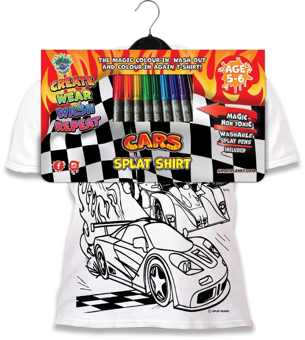 Splat Planet PYO T-Shirt: Cars (Size 3-4 Years)