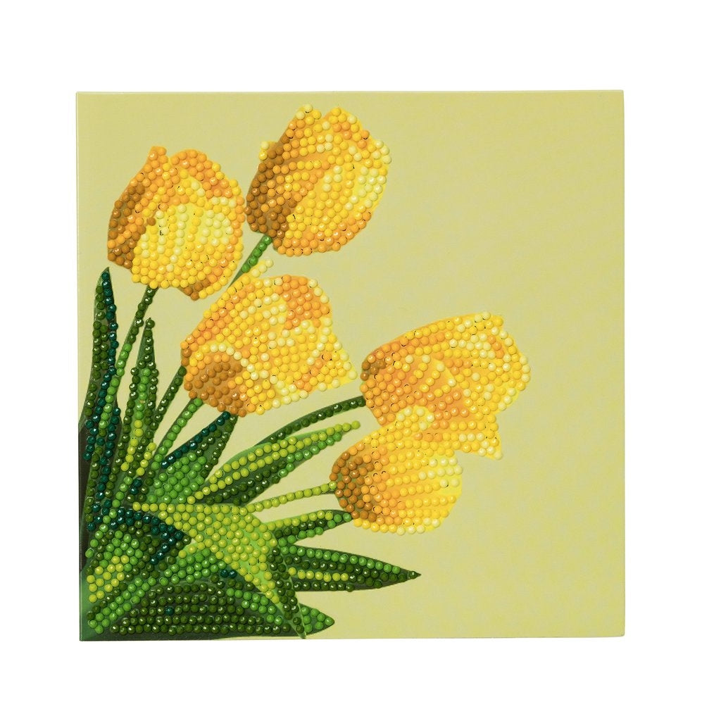 Crystal Art Card - Spring Tulips