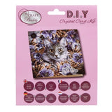 Crystal Art Card Cat & Flowers