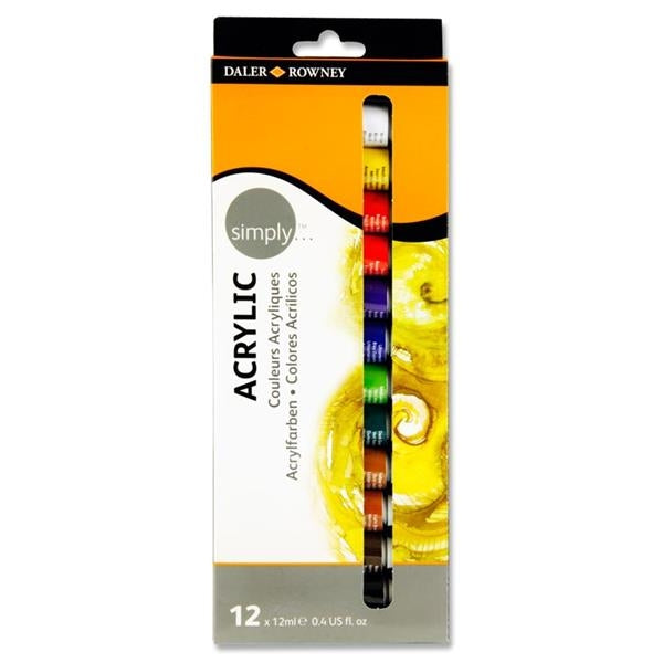 Daler 12x12ml Acrylic Paints
