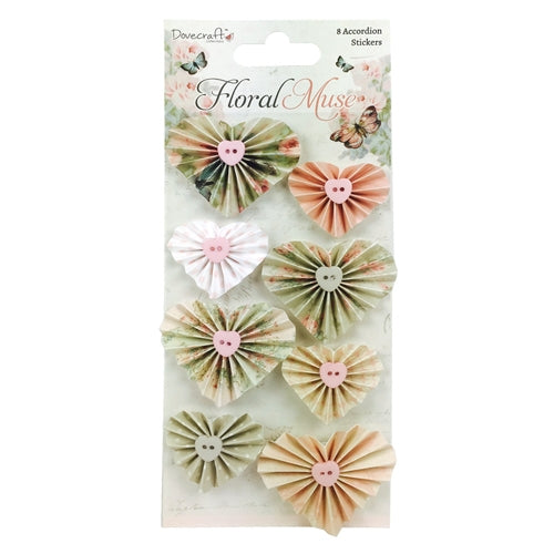 Floral Muse Heart Accordion Stkrs