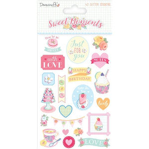 DC  Sweet Moments A5 Glitter Sticker Sheet x2