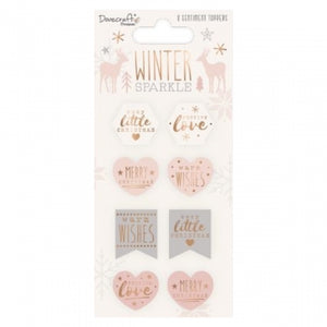 DC Winter Sparkle Sentiment Toppers