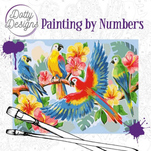 Dotty Design Paint By Numbers Parrots