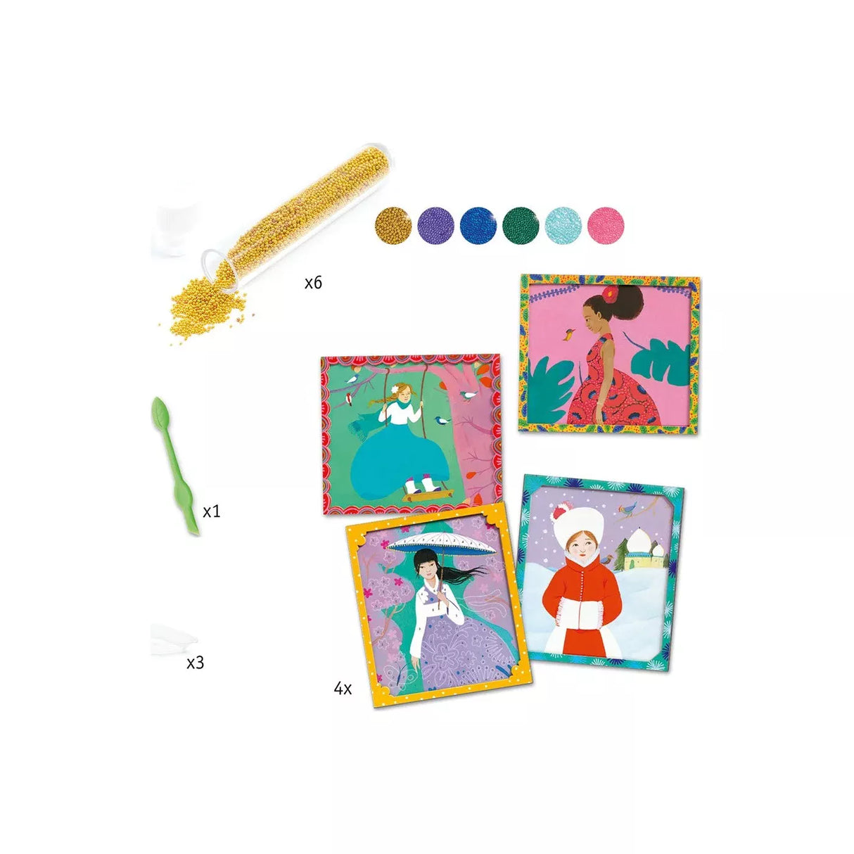Djeco Artistic Beads - Around the World Card Making Kit