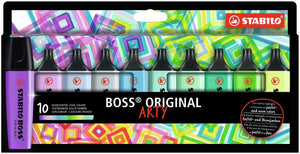 Highlighter - STABILO BOSS ORIGINAL ARTY - Wallet of 10 - Cool Colours
