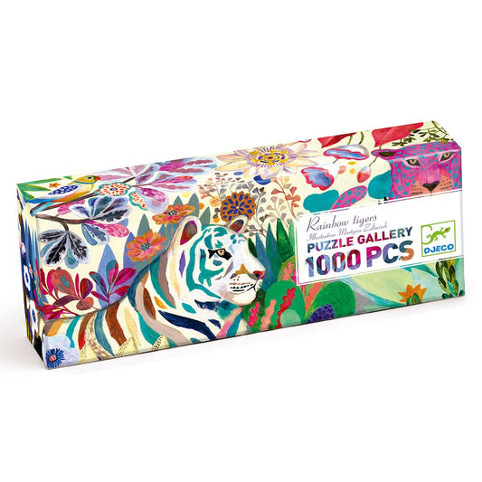Djeco - Puzzle - Rainbow Tigers - 1000pcs - FSC Mix