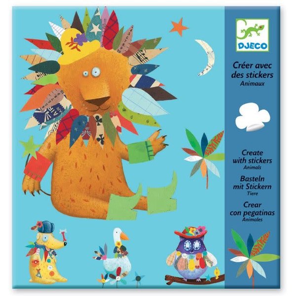 Djeco - Create With Stickers - Create Animals