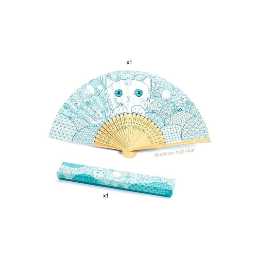 Djeco DIY Colour In Koneko Fan & Case Kit