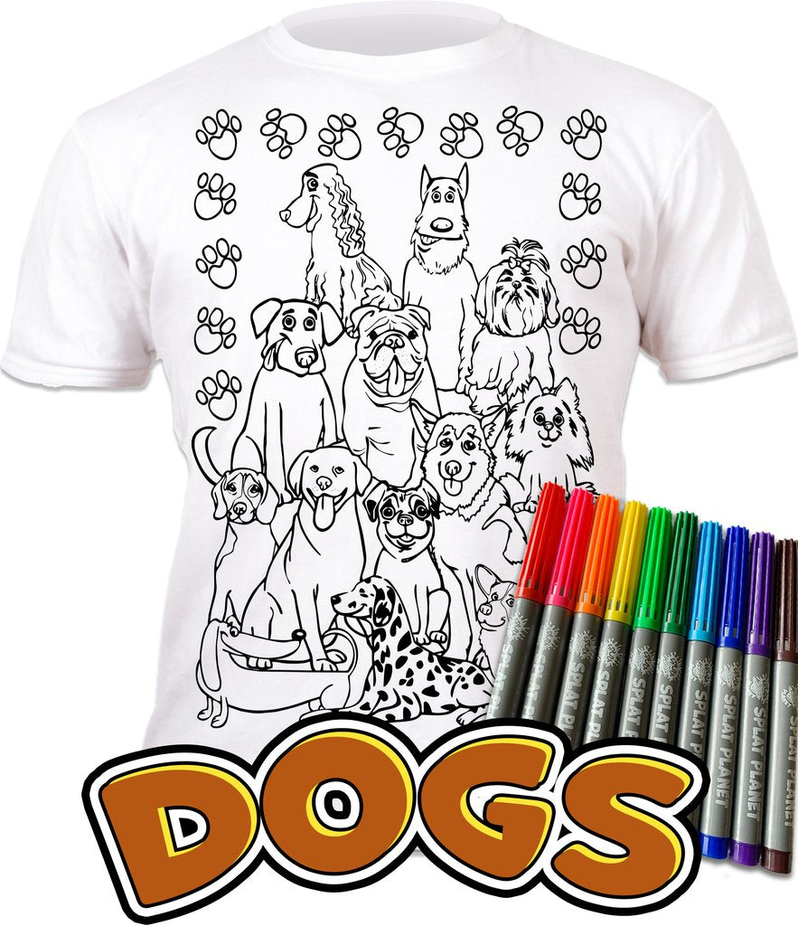 Splat Planet PYO T Shirt Dogs (Size 3-4 Years)