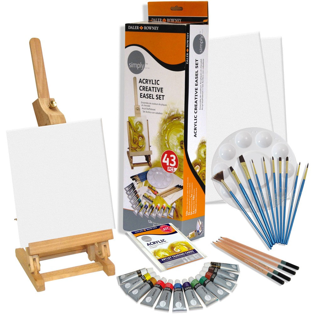 Daler Rowney Simply Acrylic Paint Creative Easel Set
