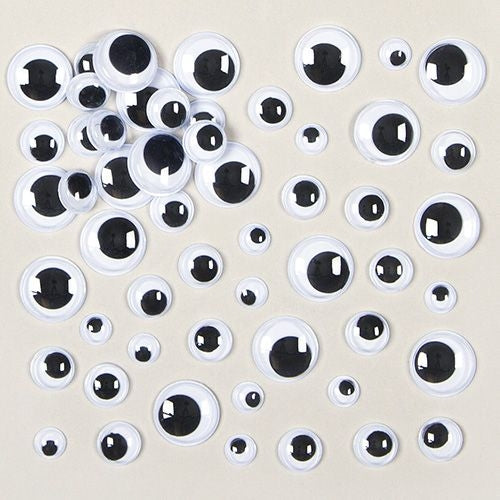 Black & White Self-Adhesive Wiggle-Eyes
