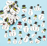 Snowman Glitter Foam Stickers (Pack of 80)