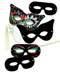 Scratch Art Masks (Pack of 10)