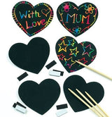 Heart Scratch Art Magnets (Pack of 10)