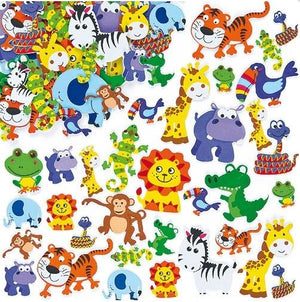 Jungle Animal Foam Stickers (Pack of 96)
