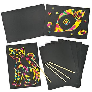 Scratch Art Doodle Sheets (Pack of 8)