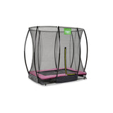 EXIT Silhouette ground trampoline 153x214cm with safety net - pink