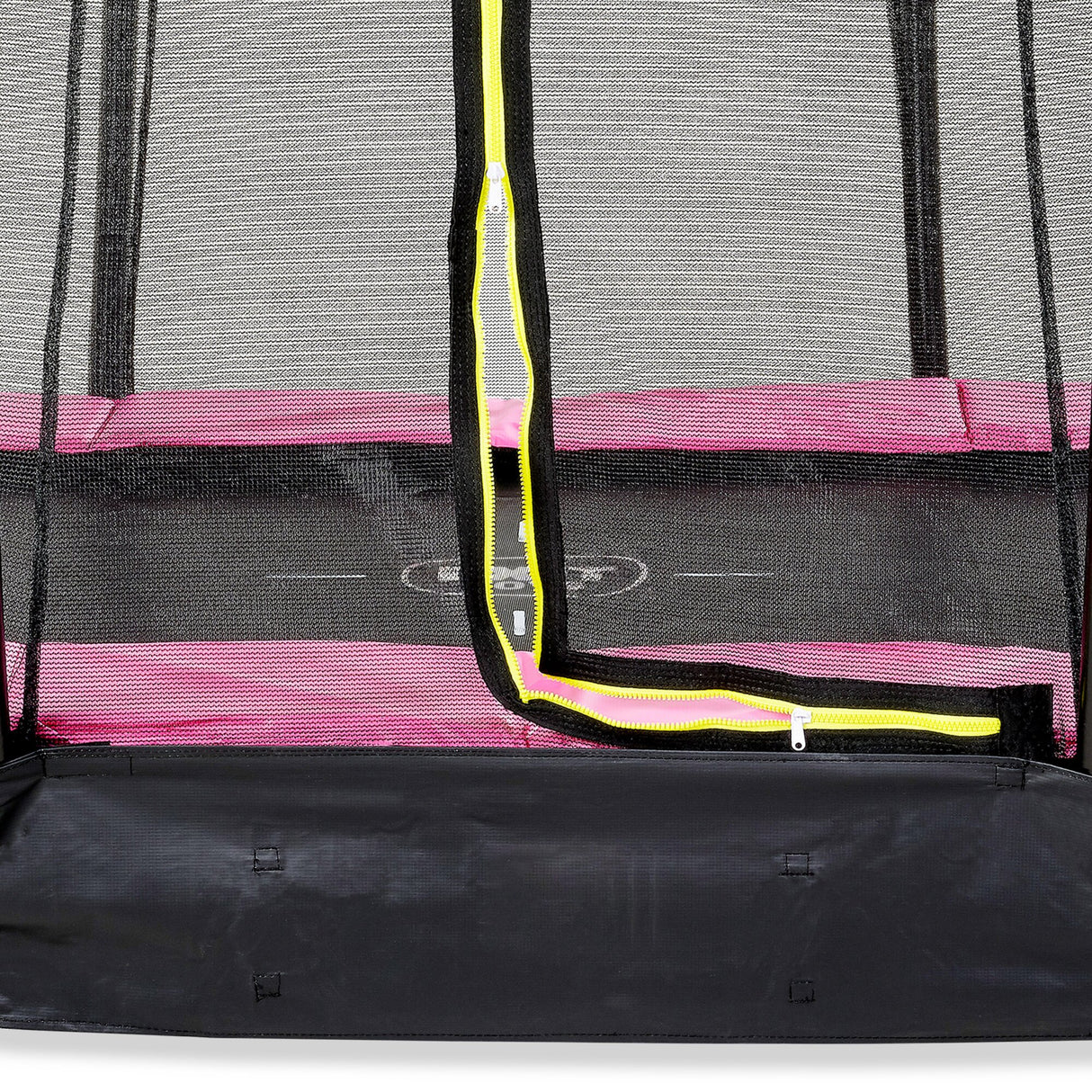 EXIT Silhouette ground trampoline 153x214cm with safety net - pink