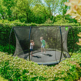 EXIT Silhouette ground trampoline 14ft with safety net - black