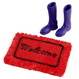 Irish Fairy Door Accessories - Welcome Mat and Boots Pack