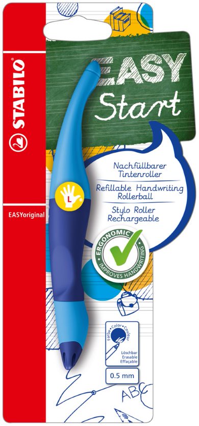 Handwriting Pen - STABILO EASYoriginal - Left Handed - Dark Blue/Light Blue