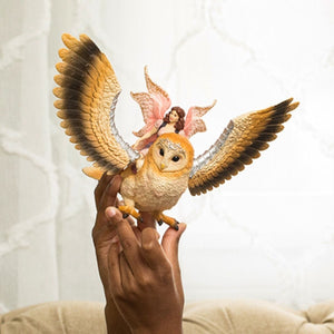 Schleich Fairy In Flight On Glam-Owl
