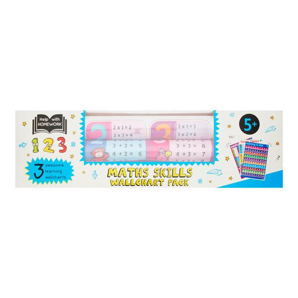 3 Wallcharts - 5+ Math Skills