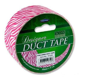 ICON DUCT TAPE -PINK ZEBRA 48MM X9M