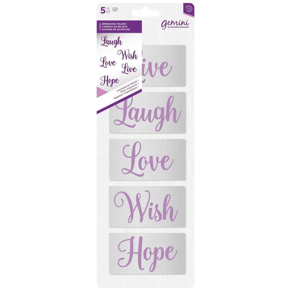 Embossing Folder (5PC) - Inspirational Words 1