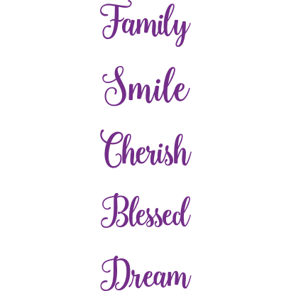 Embossing Folder (5PC) - Inspirational Words 2