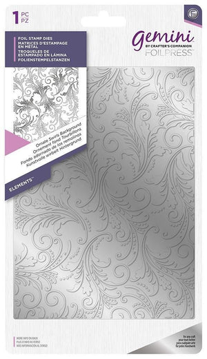 Foil Stamp Die - Elements -  Ornate Swirls Backgro