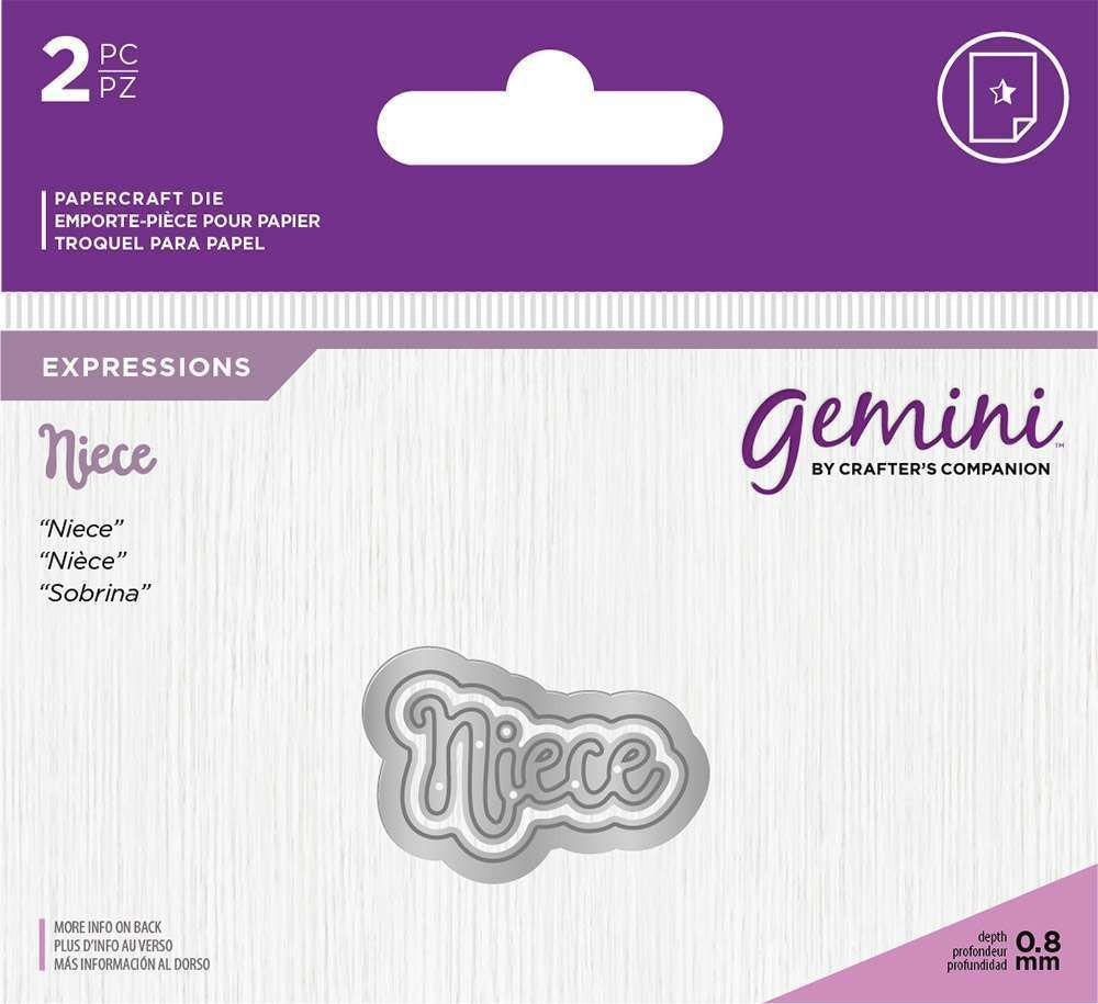 Gemini Die - Essentials Only Words - Niece