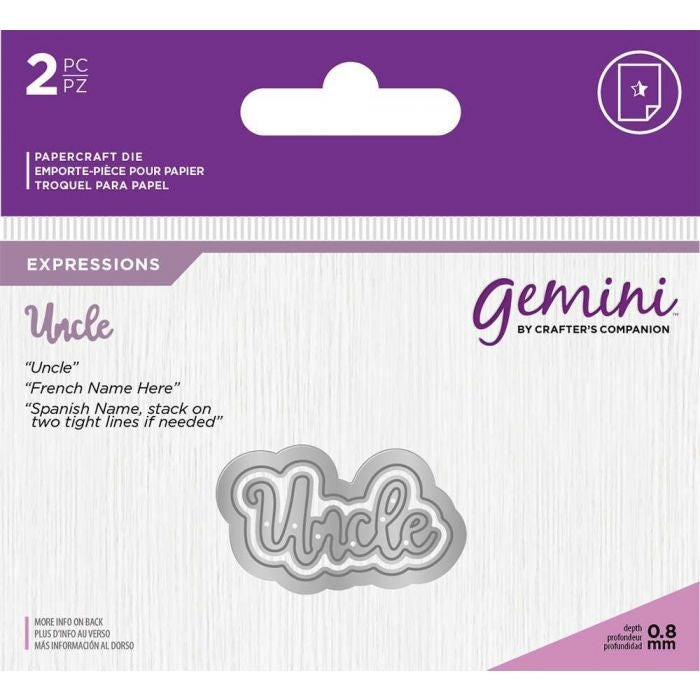 Gemini Die - Essentials Only Words - Uncle