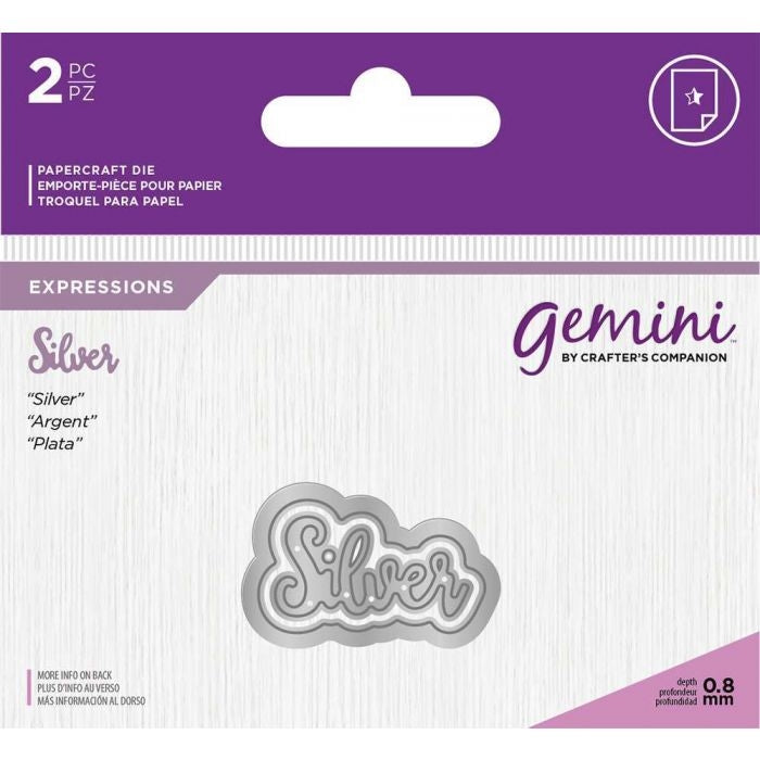 Gemini Die - Essentials Only Words - Silver
