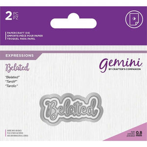 Gemini Die - Essentials Only Words - Belated