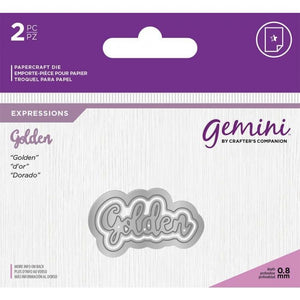 Gemini Die - Essentials Only Words - Golden